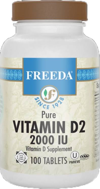Freeda Kosher Vitamin D2 2000 IU Supplement - 100ct