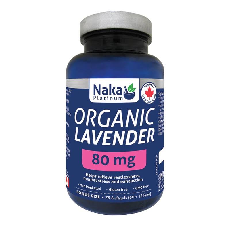 Naka Organic Lavender 80mg - 75 Softgels