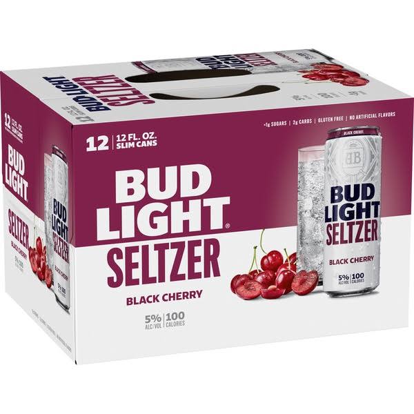 Bud Light Seltzer, Black Cherry - 12 pack, 12 fl oz cans