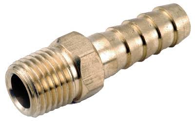 Anderson Metals Low Lead Male Hose Barb - Brass, 3/8" x 1/2"