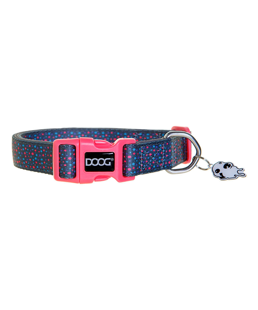 Doog Pet Collar Gray & Pink Dog Collar Large