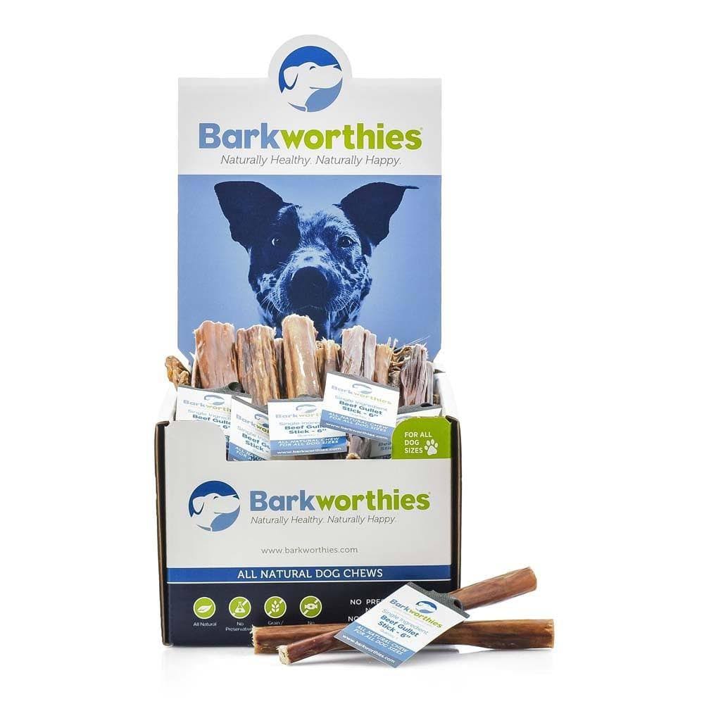 Barkworthies Beef Gullet Stick Dog Treat - 6"