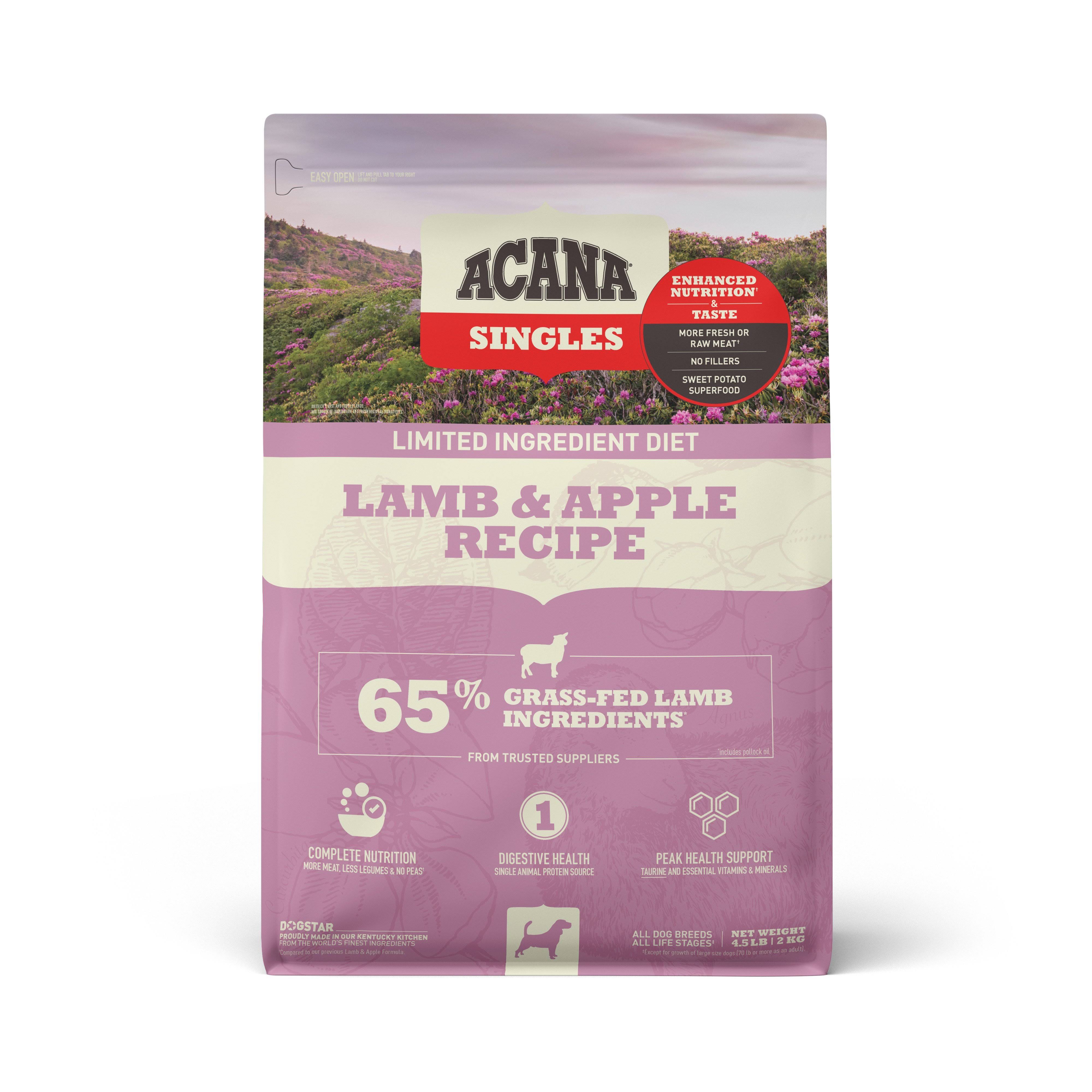 ACANA Singles Lamb & Apple Dry Dog Food (4.5 lbs)
