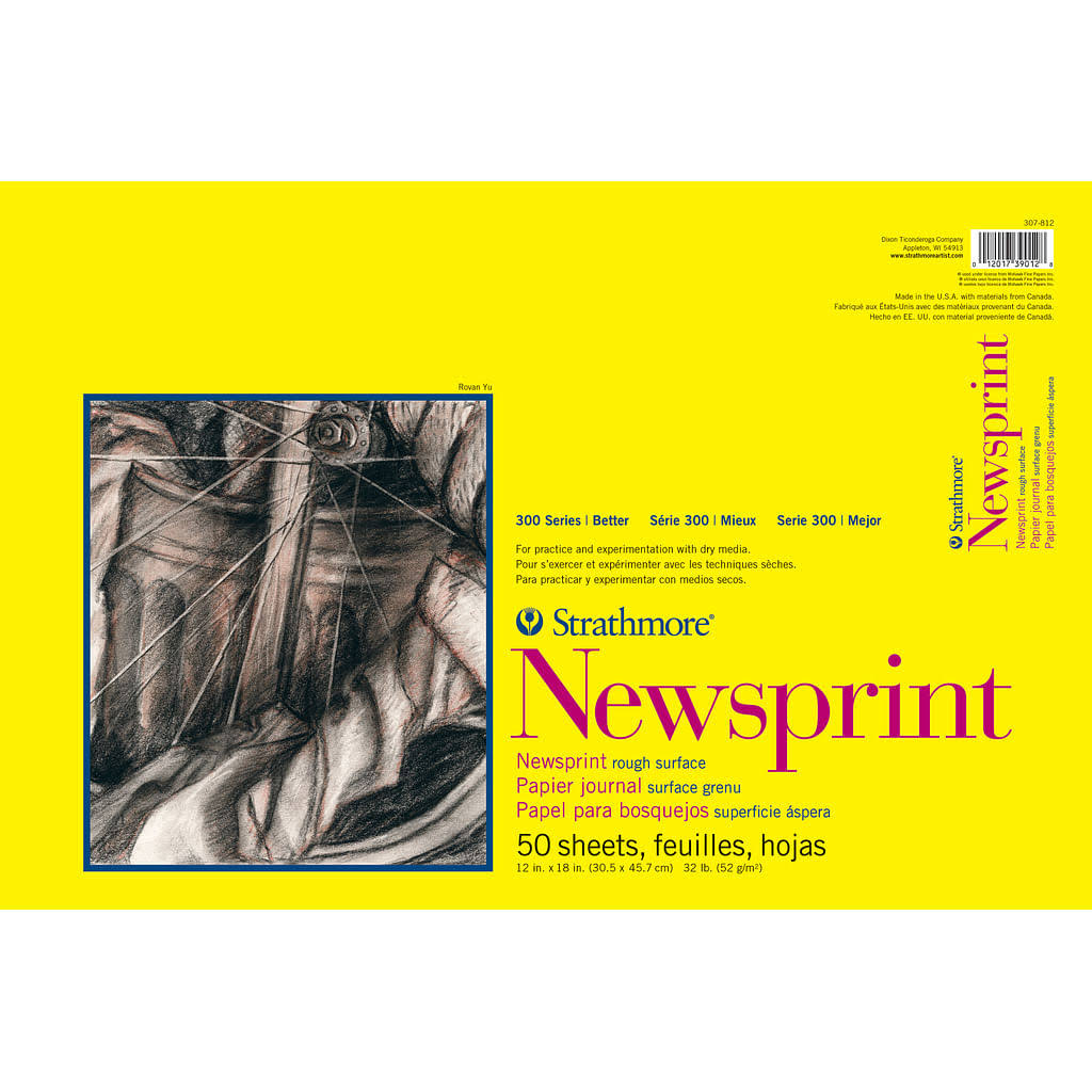 Strathmore 300 Series Rough Tape Bound Newsprint Pad