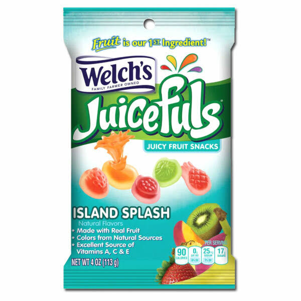 Welch's Juicefuls Fruit Snacks, Juicy, Island Splash - 4 oz