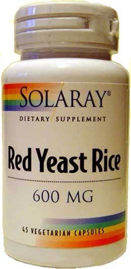 Solaray Red Yeast Rice - 600mg, 45 Vegetarian Capsules