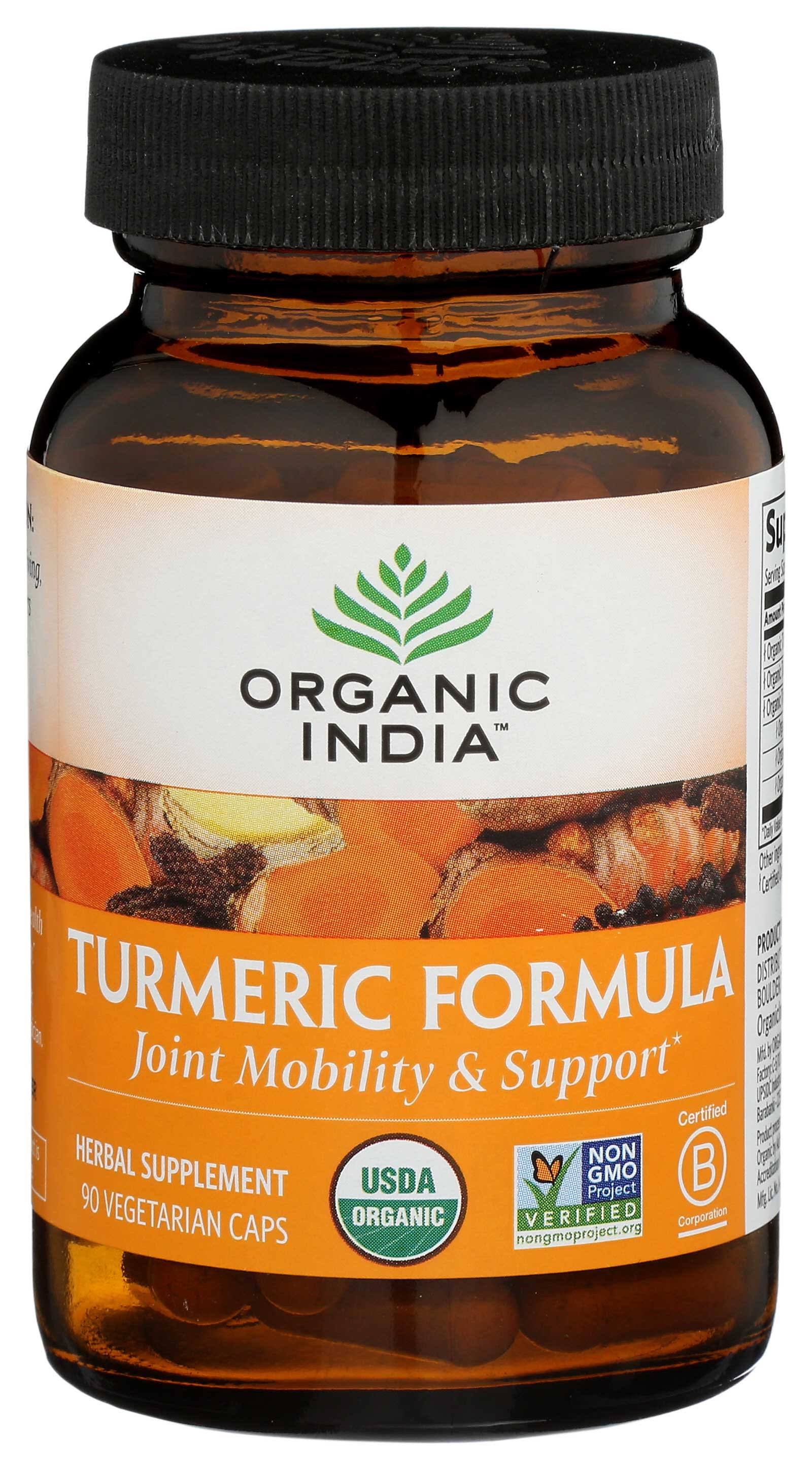 Organic India Turmeric Formula Dietary Supplement - 90 Capsules