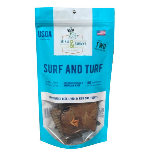 Mika & Sammy's Surf and Turf Jerky Dog Treats, 5-oz Bag