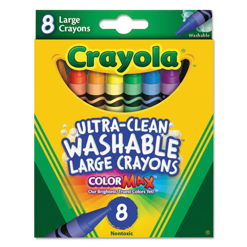 Crayola Washable Crayons - Large, 8 Pack