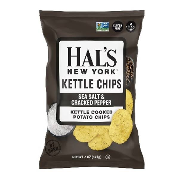 Hal's Sea Salt & Cracked Pepper New York Kettle Cooked Gluten Free Potato Chips