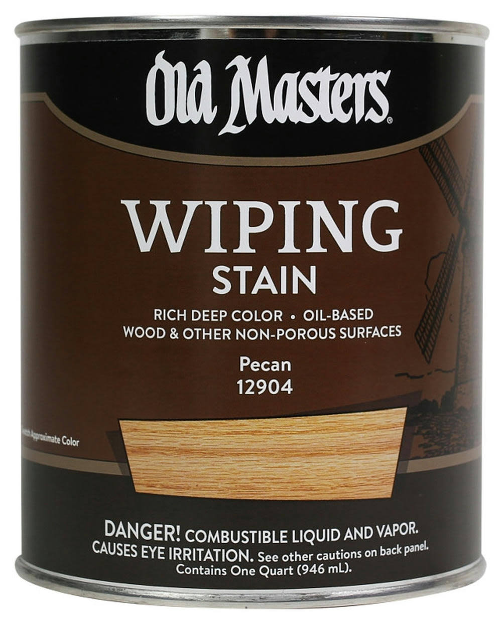 Old Masters Wiping Stain - 1 Quart, Pecan