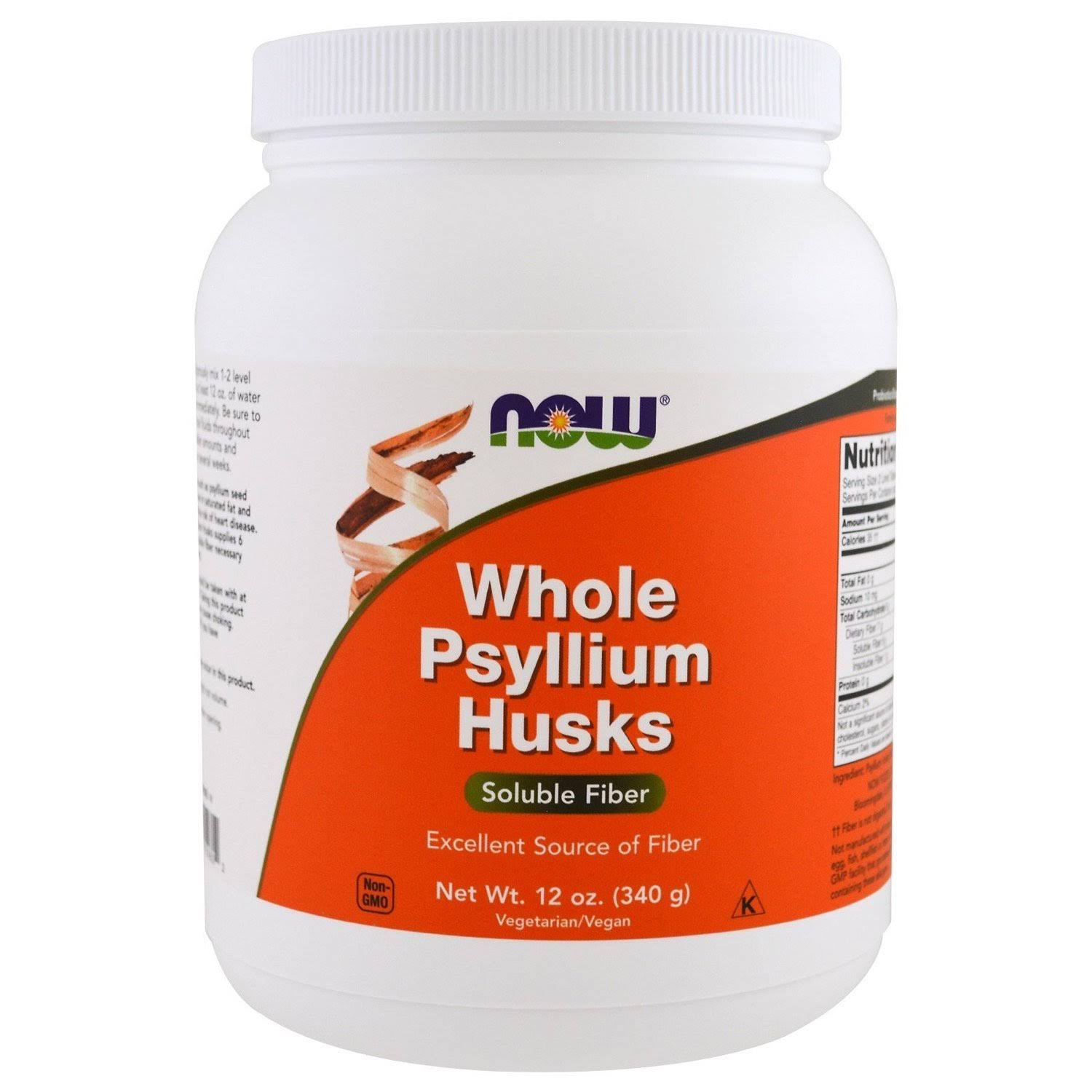 Now Foods Whole Psyllium Husk Non Organic Dietary Supplement - 12 Oz