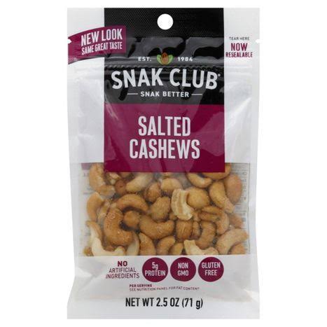 Snak Club Cashews, Salted - 2.5 oz