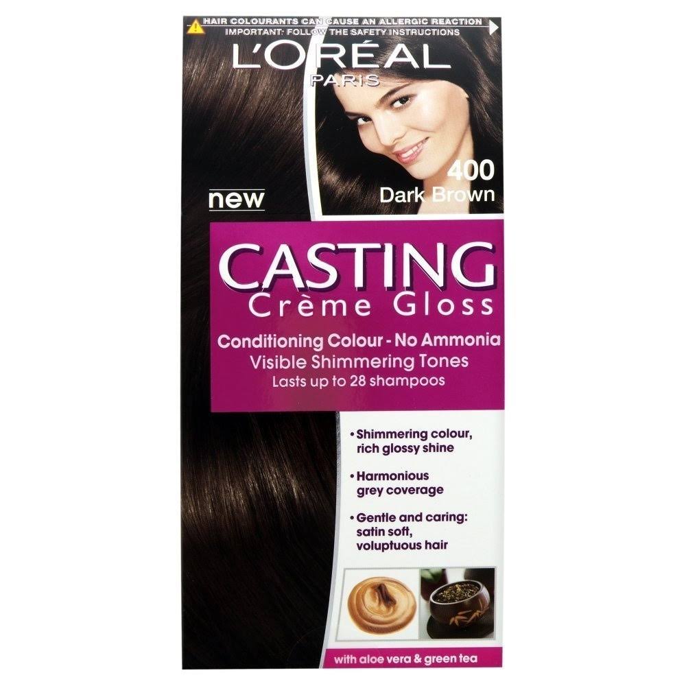 L'Oreal Casting Creme Gloss Semi Permanent Hair Dye - 400 Dark Brown
