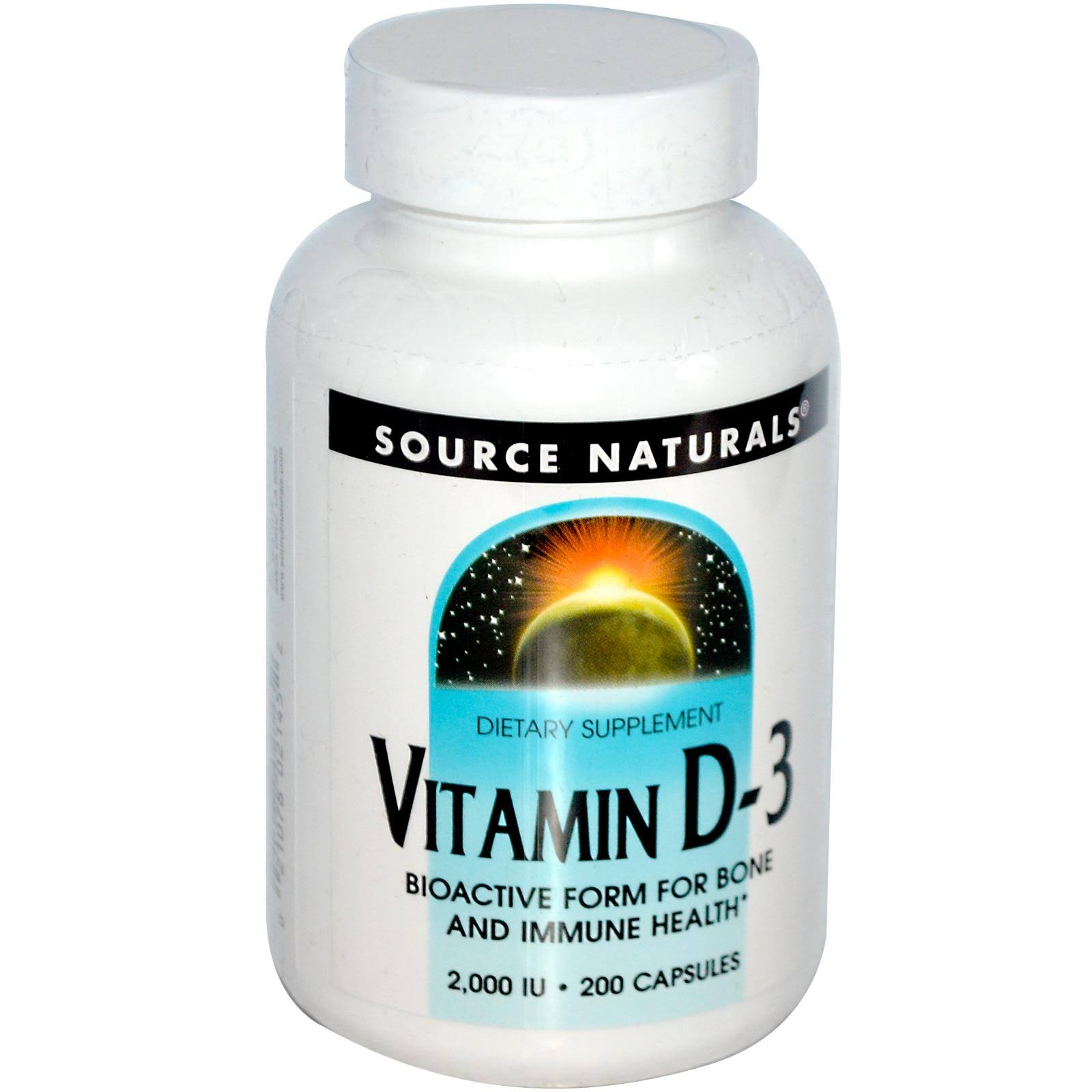 Source Naturals Vitamin D-3 - 2000iu, 200 Capsules