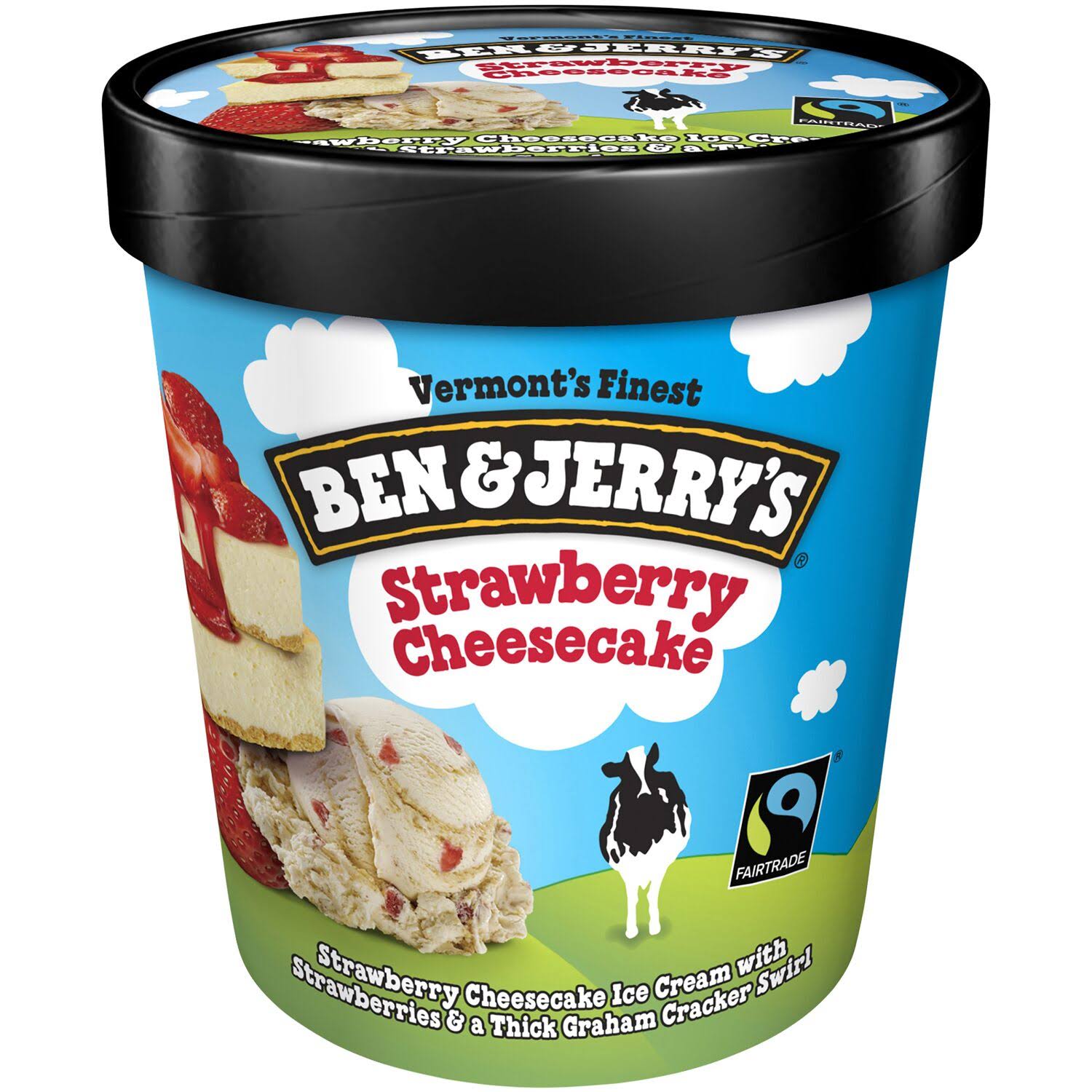 Ben and Jerry's Ice Cream - Strawberry Cheesecake, 16oz