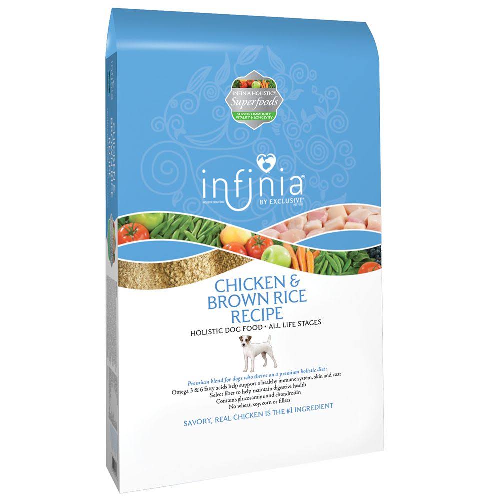 15 lb Infinia Chicken & Brown Rice Dog Food