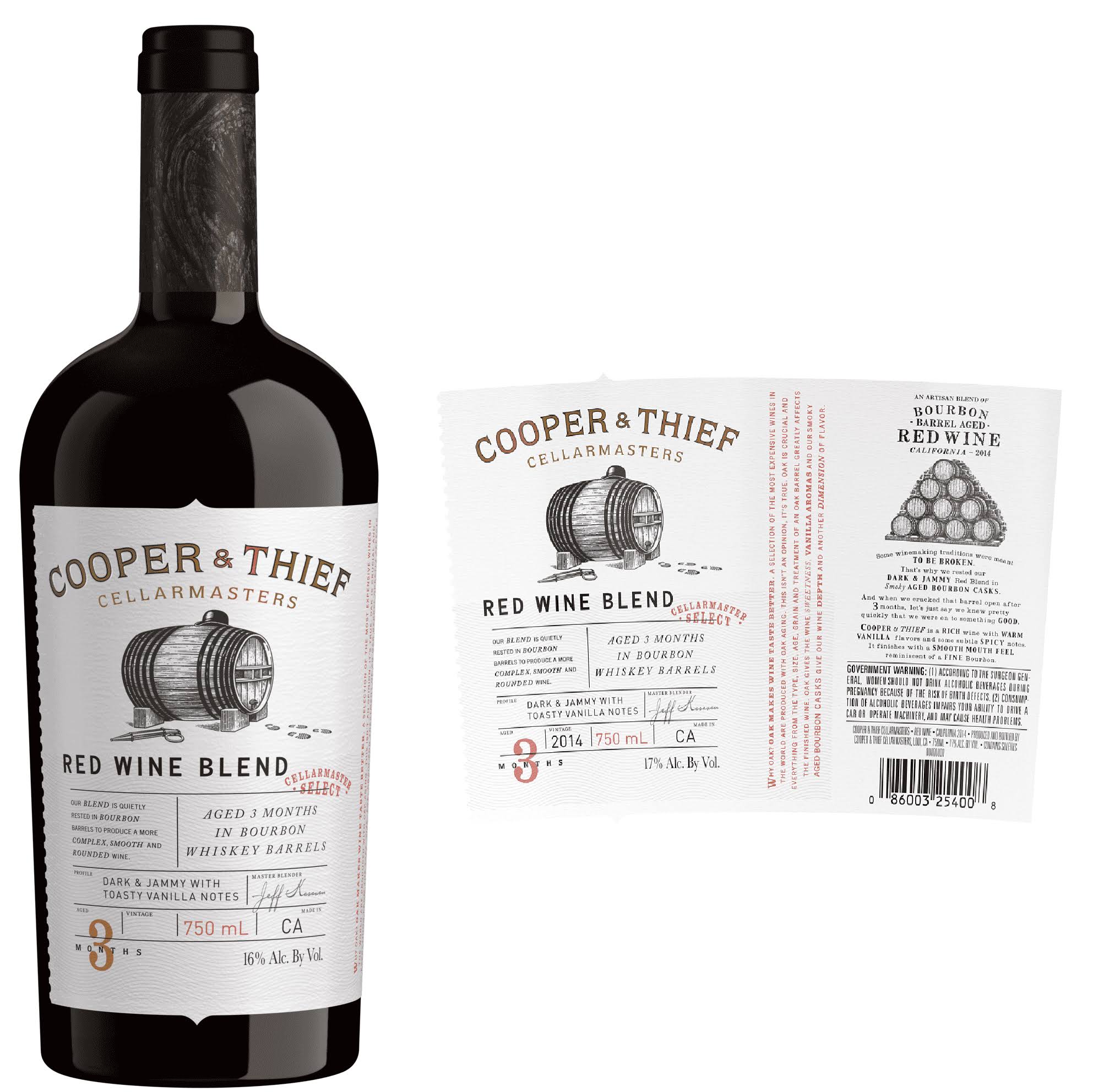 Cooper & Thief Bourbon Barrel Aged Red Blend 2019 (750 ml)