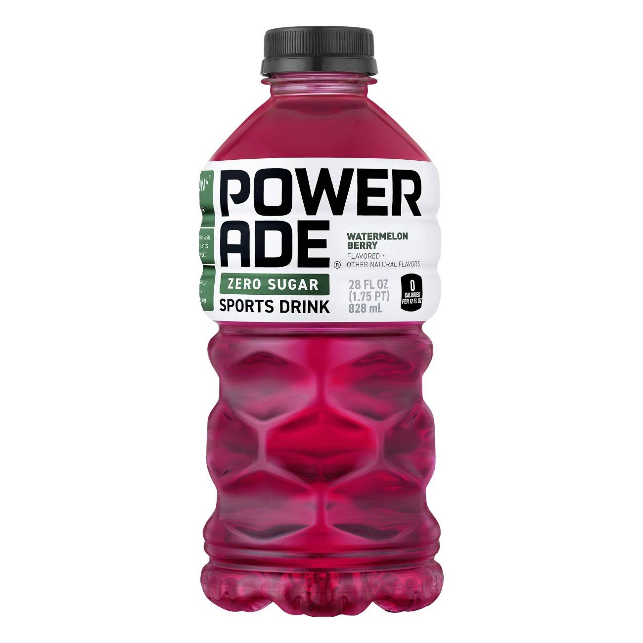 Power Ade Sports Drink, Zero Sugar, Watermelon Berry - 28 fl oz