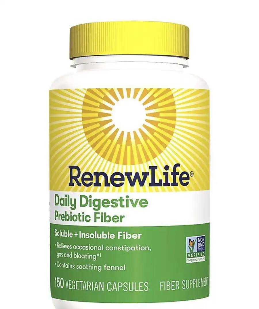 Renew Life - Daily Digest Prebiotic Fiber Capsules - 150 Vegetarian