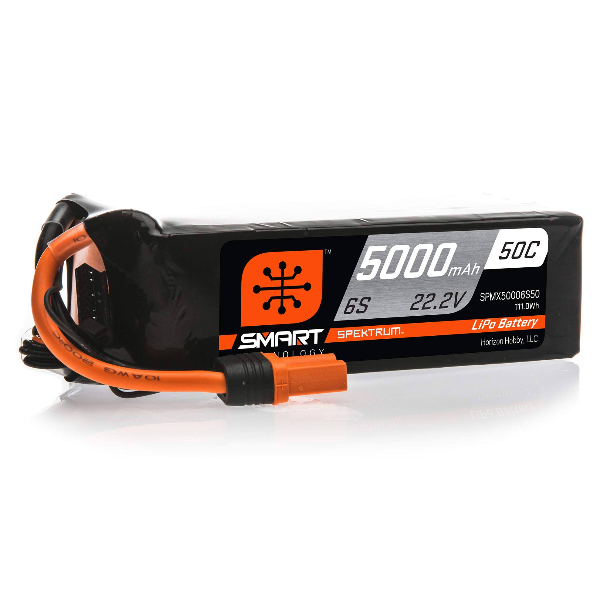Spektrum 5000mAh 6s 22.2V 50C Smart Lipo Battery IC5 (SPMX50006S50)