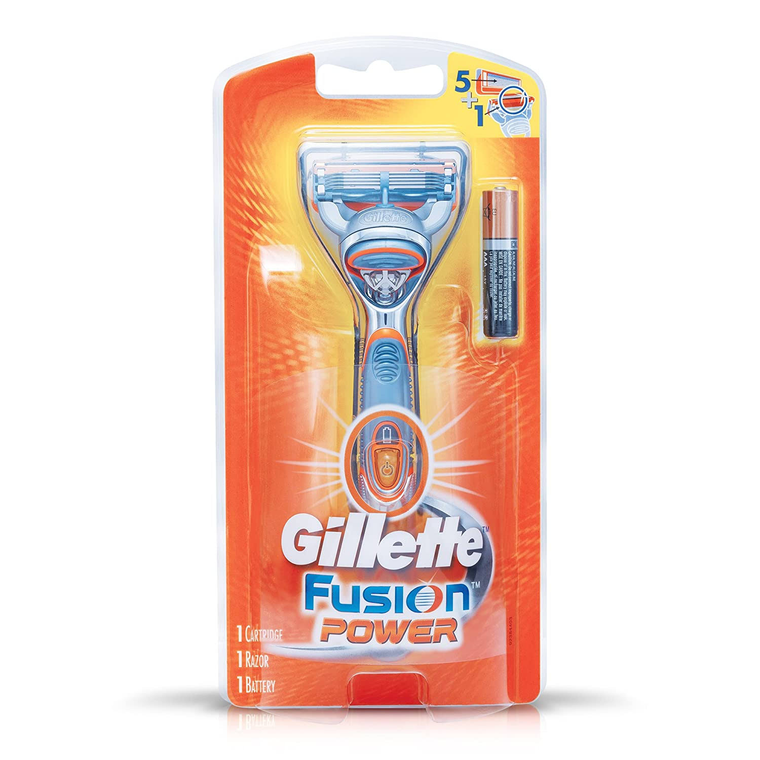 Gillette Fusion Power Handle with 1 Cartridge, Battery Operated