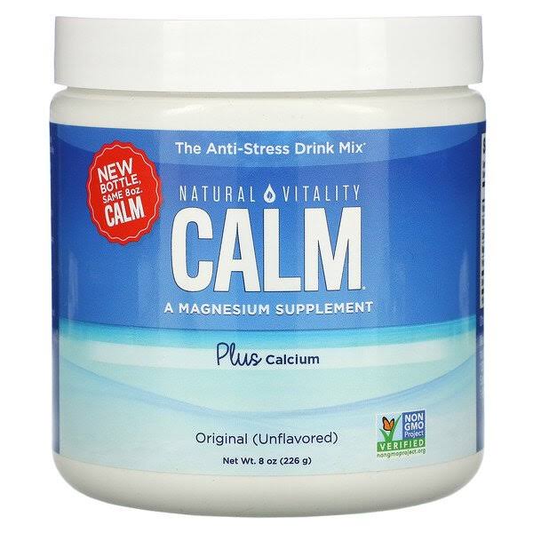 Natural Vitality Calm Magnesium Plus Calcium Unflavored - 8 oz.