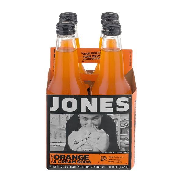 Jones Orange & Cream Soda - 4 Bottles