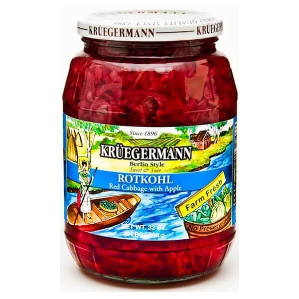 Kruegermann Berlin Style Sweet and Sour Red Cabbage with Apple 454g