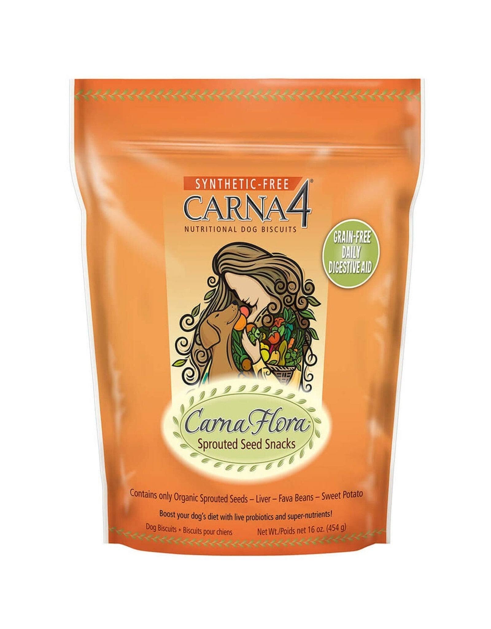 CARNA4 CarnaFlora Sprouted Seed Dog Biscuits - 16 oz Bag
