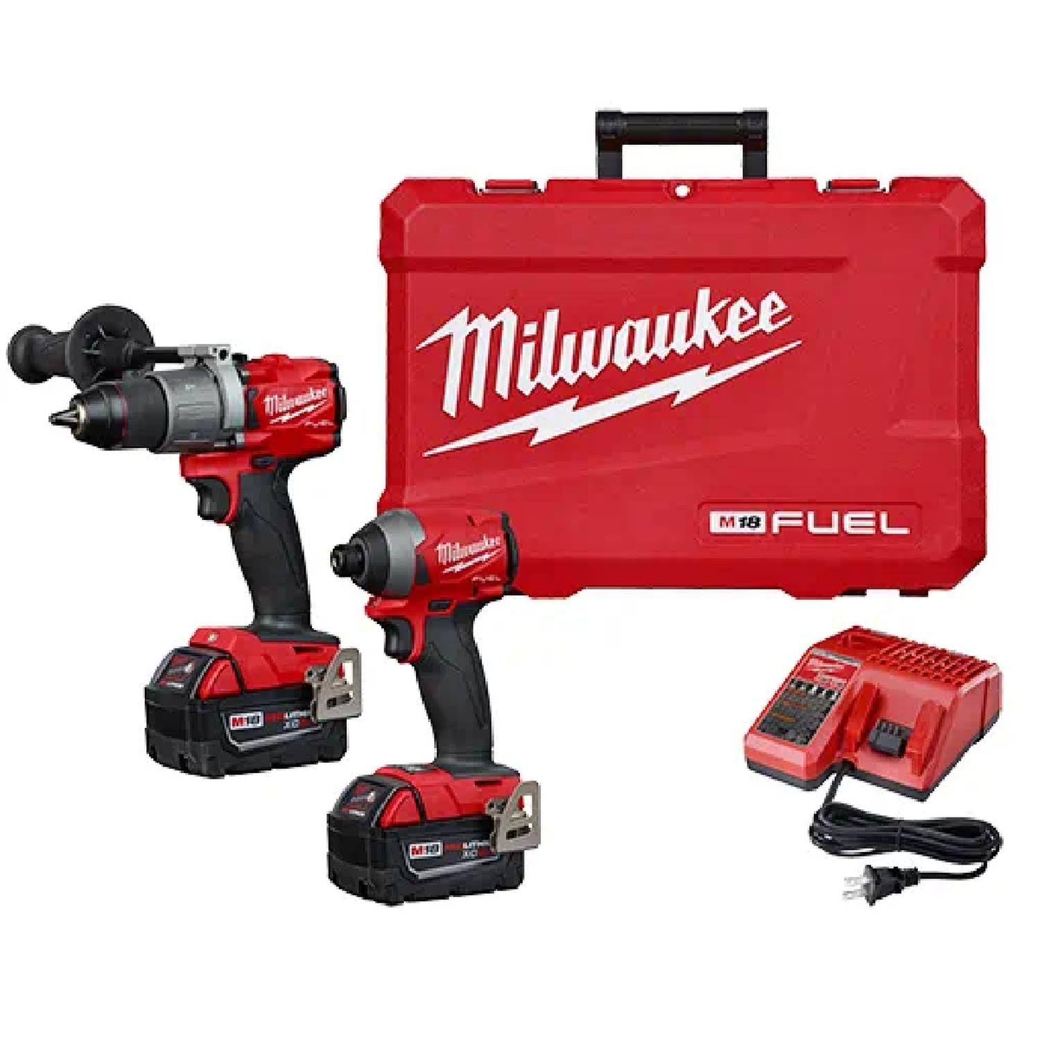 New Milwaukee 2997-22 M18 2-Tool Hammer Drill/Impact Driver Combo Kit