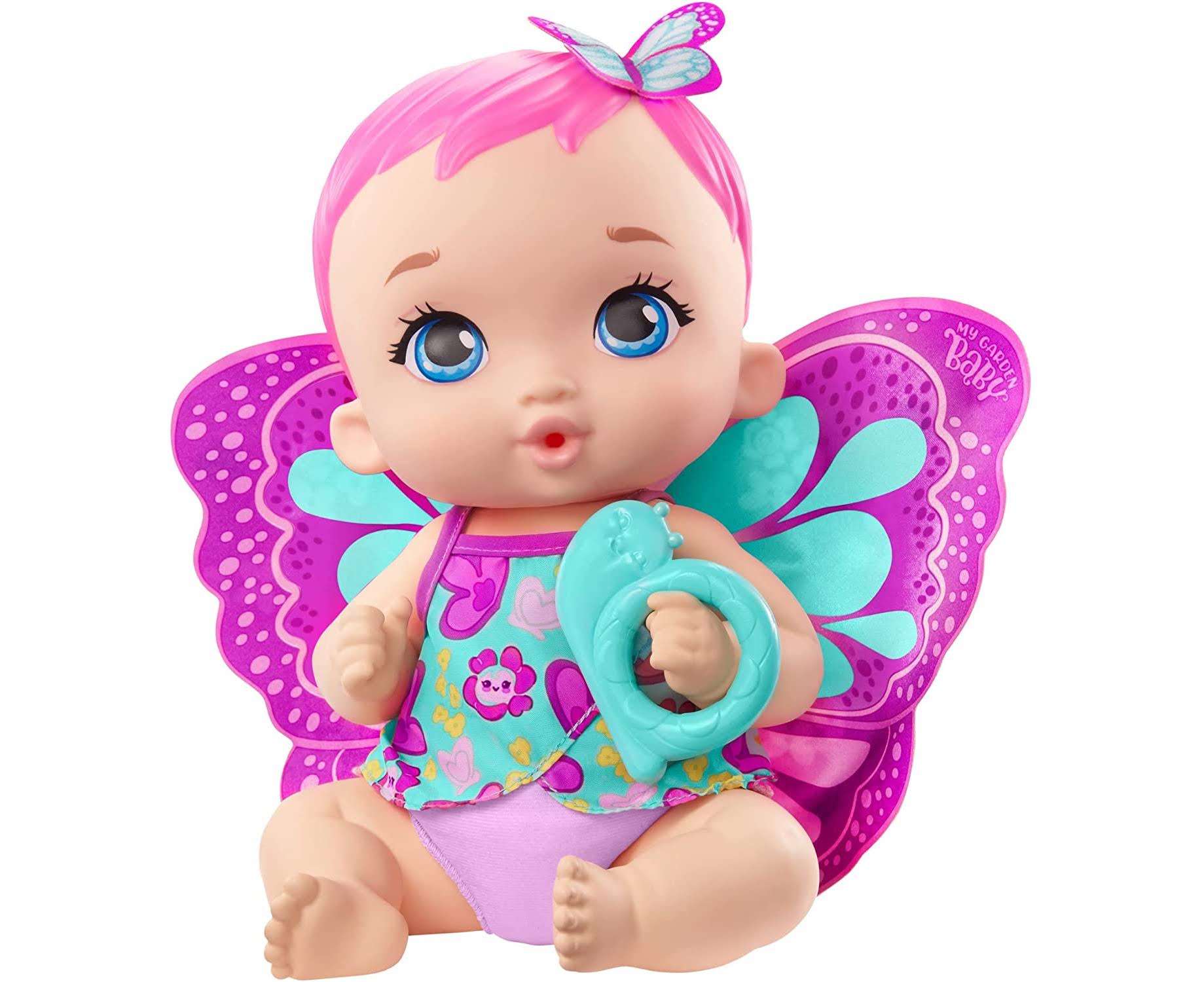 My Garden Baby Feed & Change Baby Butterfly Doll Coral 