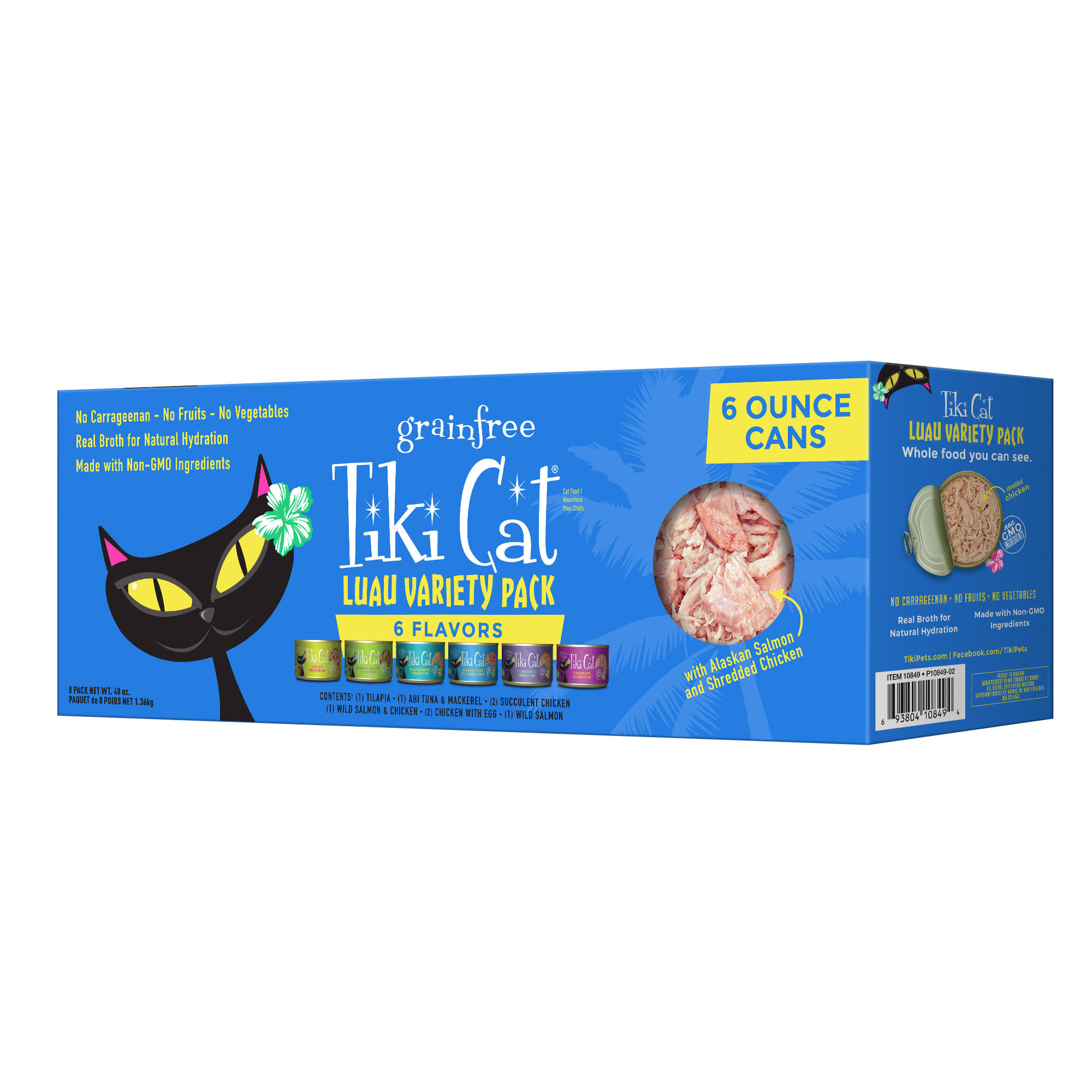 Tiki Cat Luau Wet Cat Food Non-GMO, Grain Free, Variety Pack 8ct, size: 48 oz | PetSmart