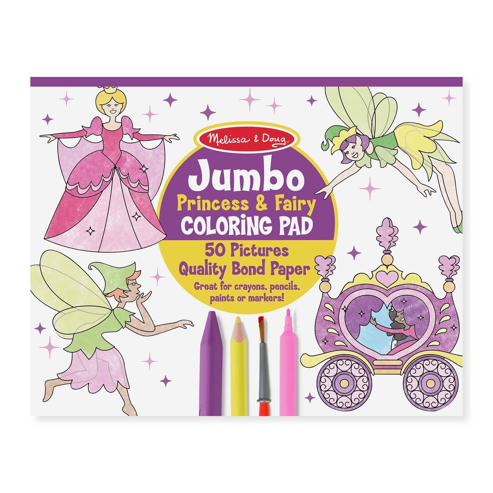 Melissa & Doug Jumbo Coloring Pad Princess & Fairy