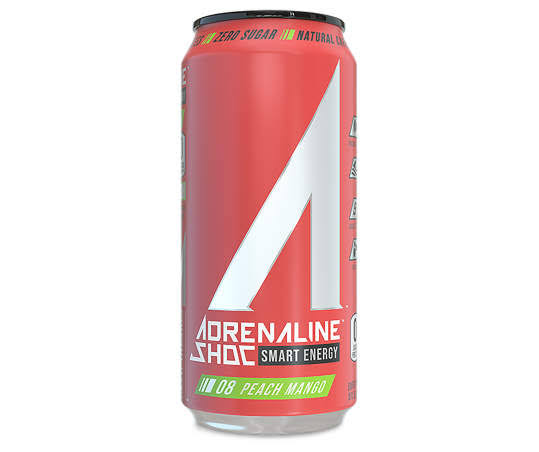 Adrenaline Shoc Smart Energy Drink - 16oz, 08 Peach Mango