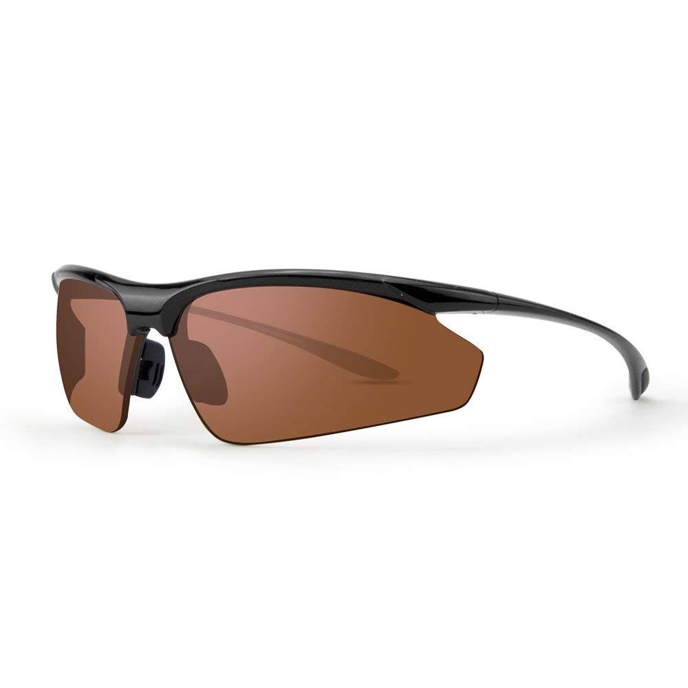 Epoch 6 Sport Sunglasses with Black Frame and Polarized Super-Hydrophobic Amber Lens