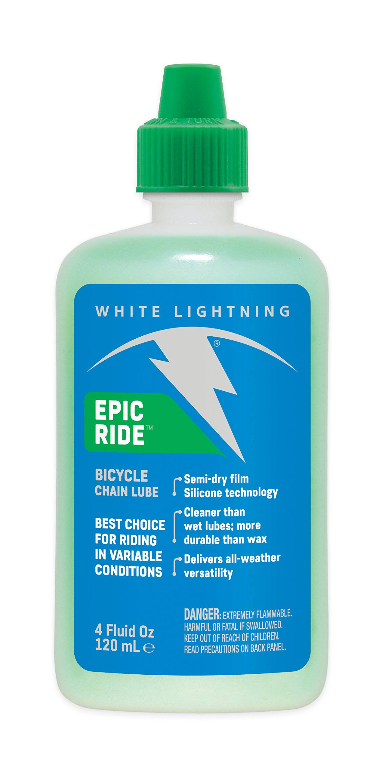 White Lightning Epic Ride All Conditions Light Bicycle Chain Lube