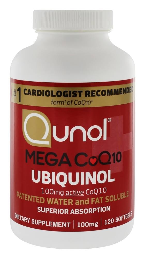Qunol Mega Coq10 Dietary Supplement - 100mg, 120 Softgels