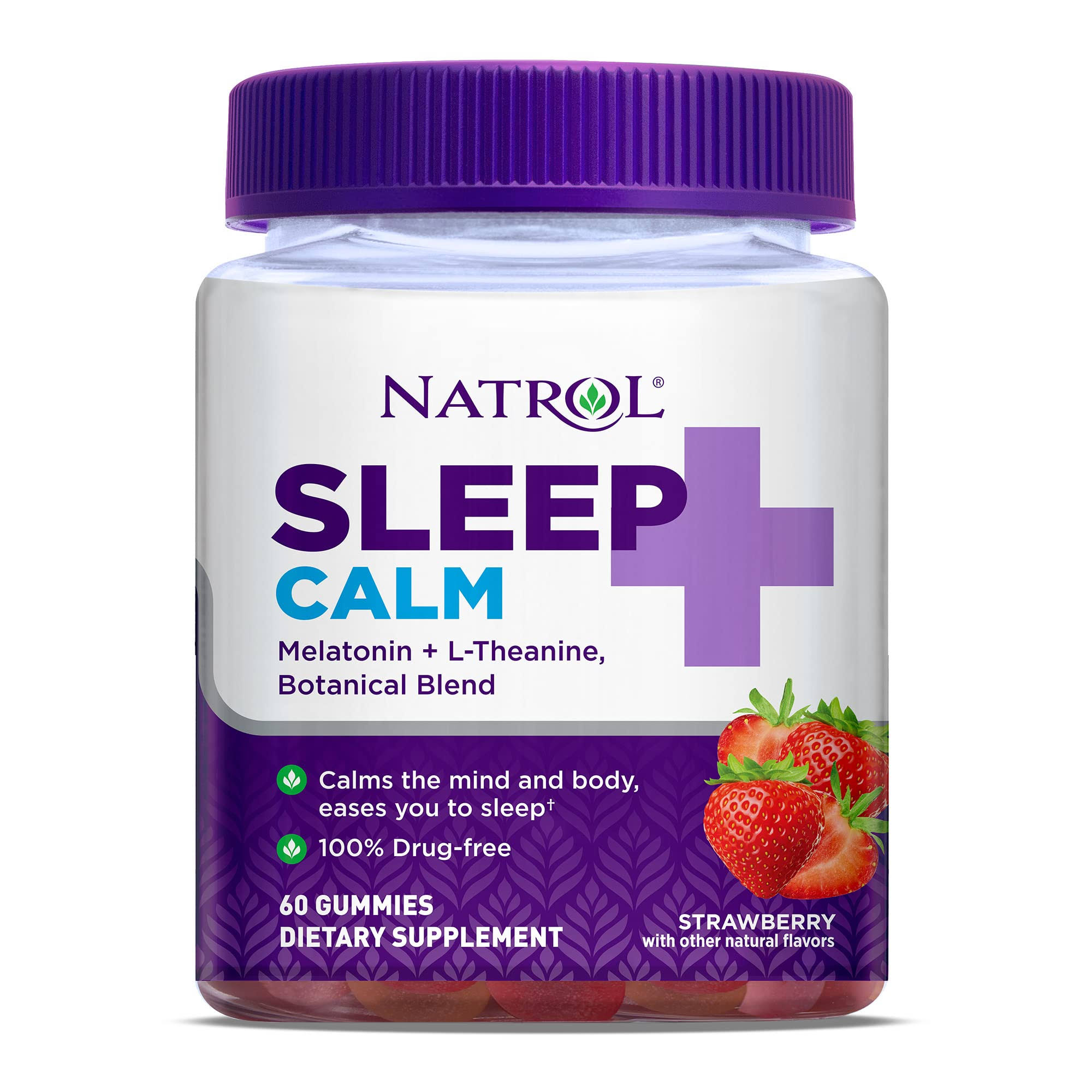 Natrol, Sleep + Calm, Strawberry, 60 Gummies