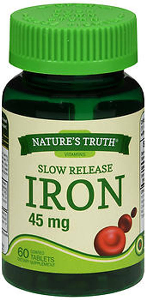 Nature's Truth Iron, 45 mg, Dietary Supplement, Tablets, 60 EA