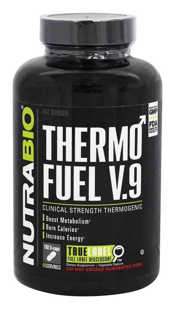 NutraBio Thermofuel V9 for Men Supplement - 180 Capsules