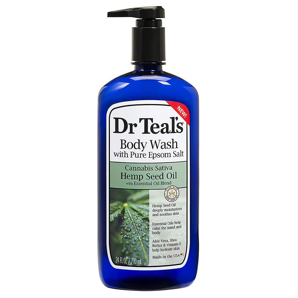 Dr Teals Body Wash, with Pure Epsom Salt, Hemp Seed Oil - 24 fl oz
