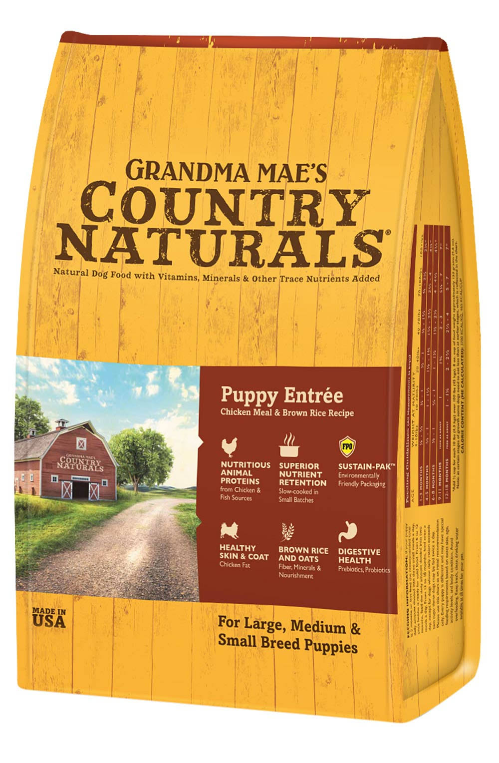 Grandma Maes Country Naturals Puppy Food - 30lb
