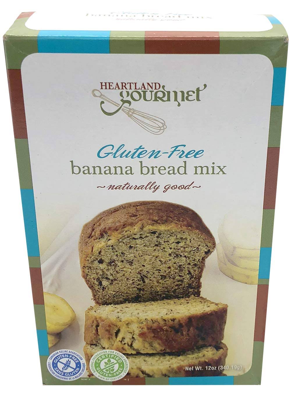 Heartland Gourmet Gluten Free Banana Bread Mix - Soft and Moist - Certified Gluten Free - High Quality Ingredients - All Purpose - Safe for Celiac