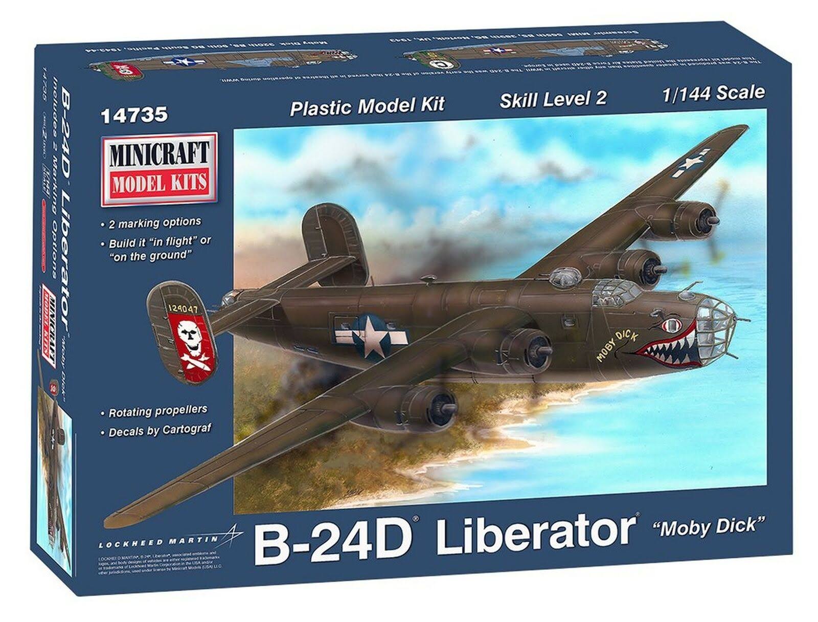 Minicraft B-24D Liberator USAFF Model Kit - 1:144 Scale
