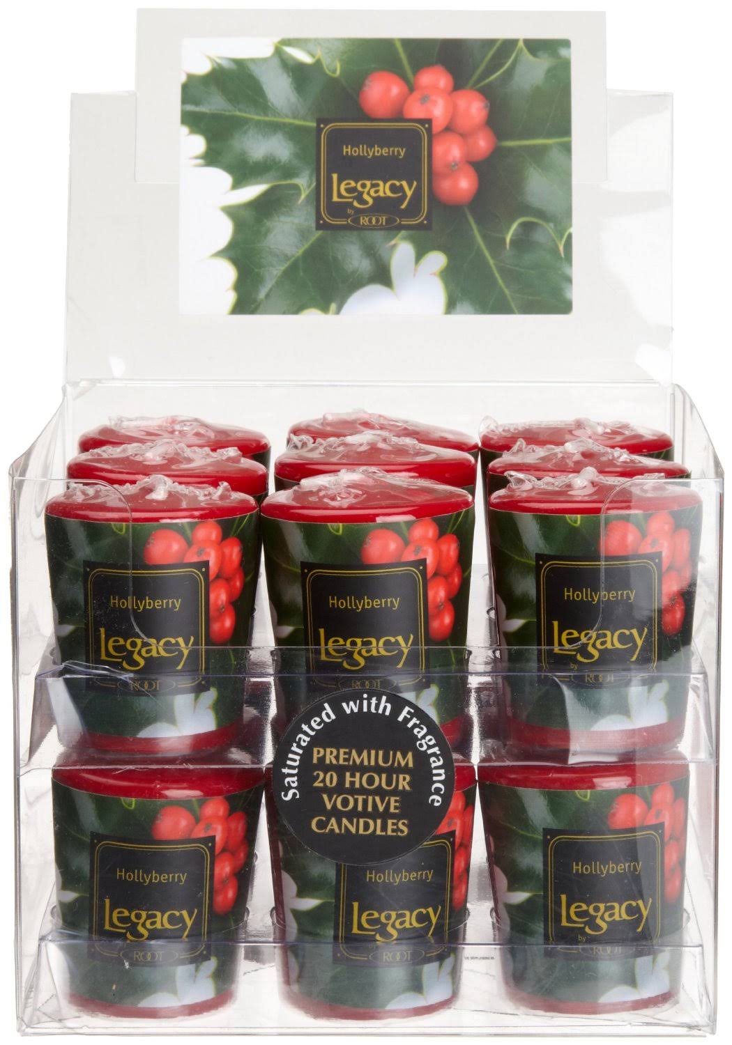 Root Candles Votive Scented Candle - Hollyberry