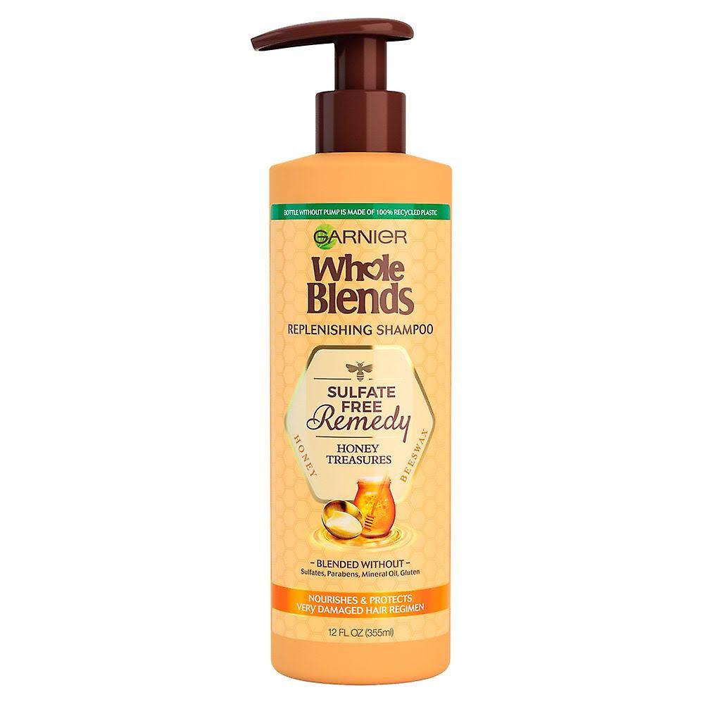 Garnier Whole Blends Sulfate Free Remedy Honey Shampoo for Very Damaged Hair, 12 fl oz