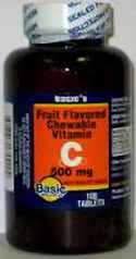 Basic Vitamins Vitamin C 500mg - 100 Chewable Tabs
