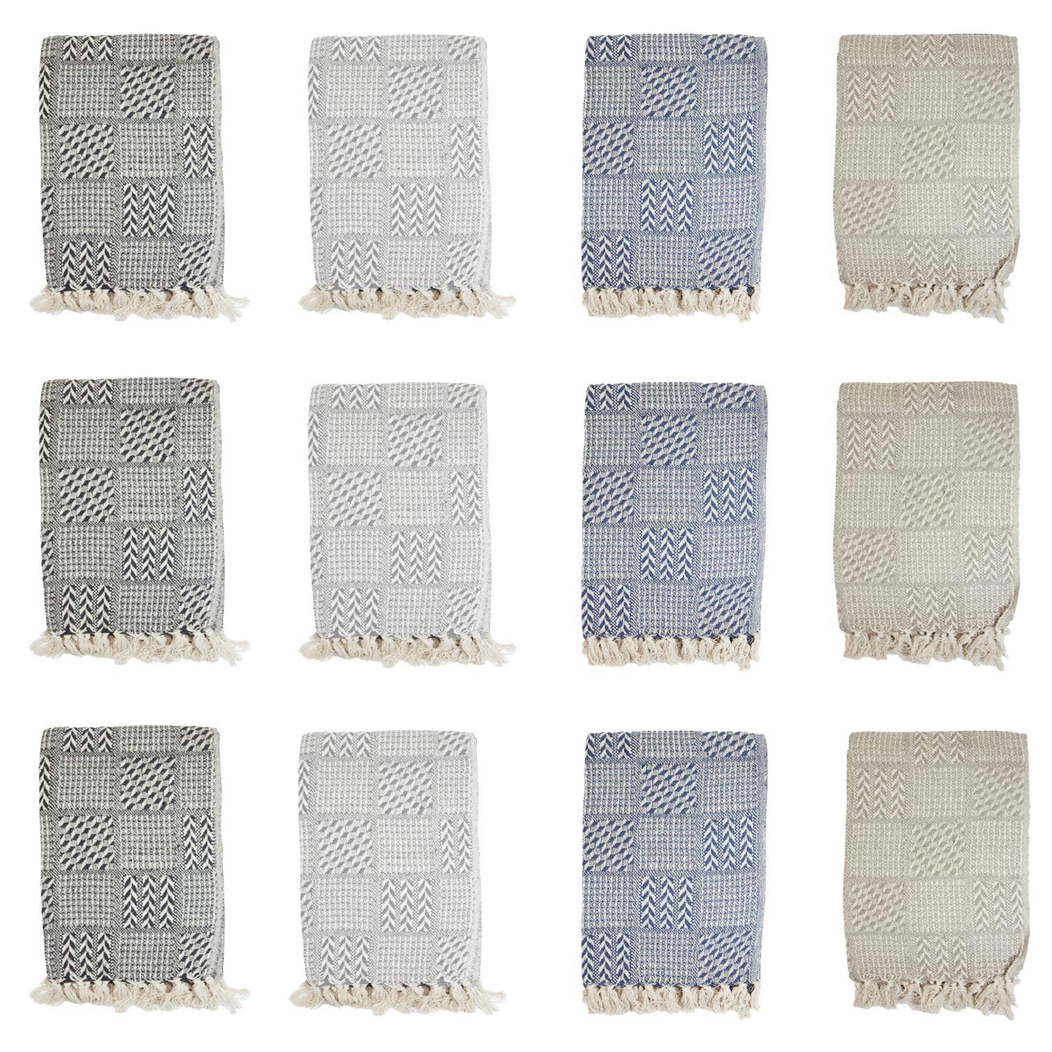 50x70 Woven Tassel Throw Blanket - Taupe