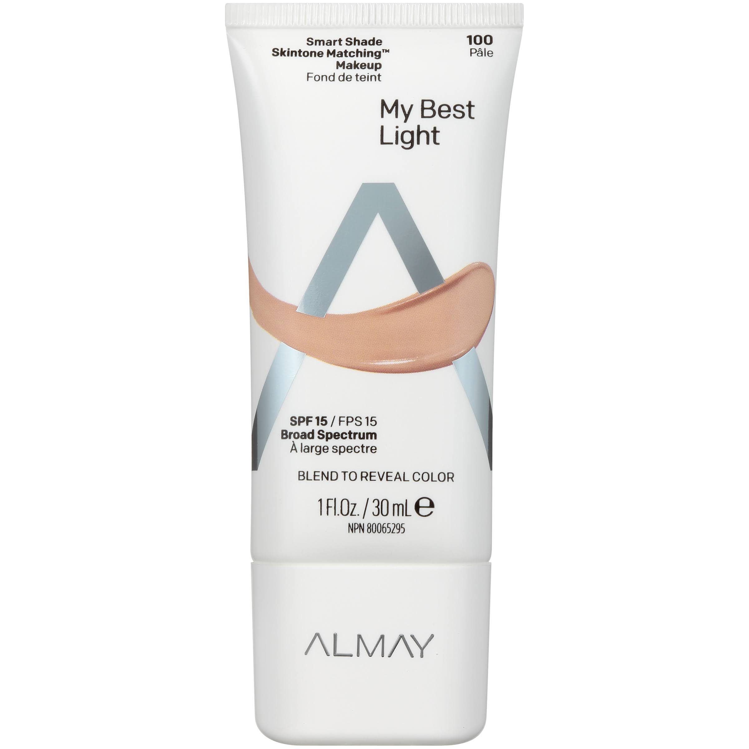 Almay Smart Shade Skin Tone Matching Makeup - 100 Light, 30ml